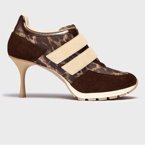 The Blake Women's Brown and Tan Heeled Sneaker